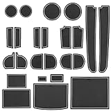 SENSHINE for Nissan Frontier Crew Cab 2005-2020 Nissan Xterra Accessories 2005-2015 Cup Holder Insert Center Console Liner Door Pocket Slot Mats Non-Slip Anti Dust Custom Interior 24PC Set(Gray Trim)