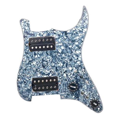 Pickguard Pré-Câblé HH Alnico 5 avec Commutation Micro Simple Double Noir - 2