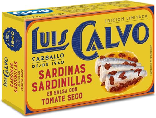 Luis Calvo Sardinillas en salsa con Tomate seco 85g (Paquete de 5)