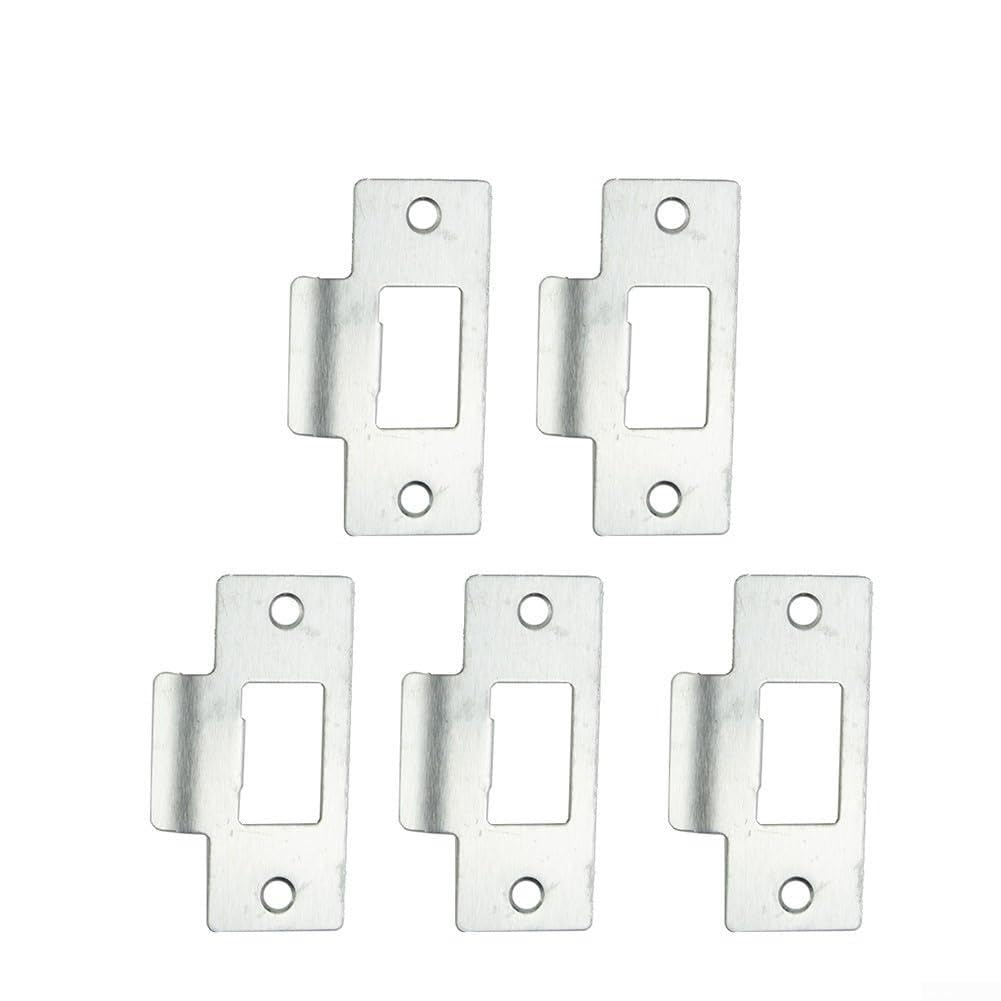 Replacement Striker Plate for Standard Door Latch Mechanisms Nickel Plated Finish Supports Use in High Traffic Areas With 5 or 10 Unit Packaging (5pc)
