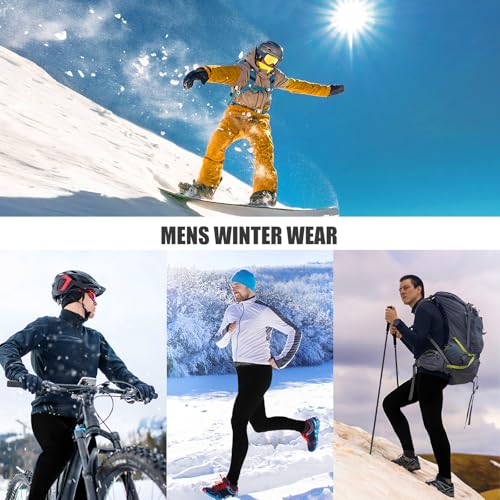 HYCOPROT Calzoncillos Térmicos para Hombre Mallas Termicas Largos Pantalon de Invierno Funcionales Calzoncillos de Esquí Ropa Interior Polar Caliente Hombre (Negro, XL) - imagen 6