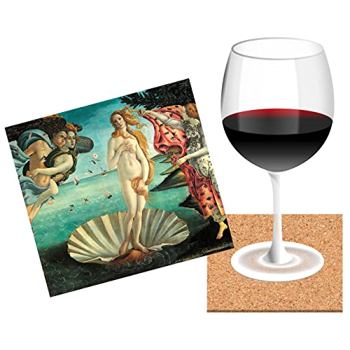 My Custom Style 6 sotto Bicchieri Sughero 96x96#Arte-Venere, Botticelli#