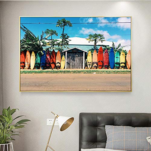 Paysage photos toile pour habiller un mur vide avec style marin épuré