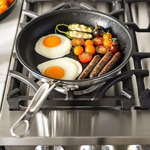 Hestan - ProBond Collection - TITUM 100% Triple Bonded Nonstick Stainless Steel Frying Pan, Induction Cooktop Compatible, Made without PFOAs (11-Inch) Hestan ProBond Collection TITUM 100 Triple Bonded Nonstick Stainless Steel Frying Pan Induction Cooktop Compatible Made without PFOAs 11 Inch