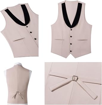 Men's 3 Piece Suit, Formal Tuxedo Suits for Men Groom Wedding Homecoming Prom Party Suit Blazer+Vest+Pants