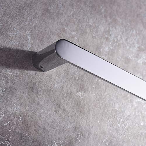 Barre porte-serviettes simple mural en laiton chrome brillant - 6