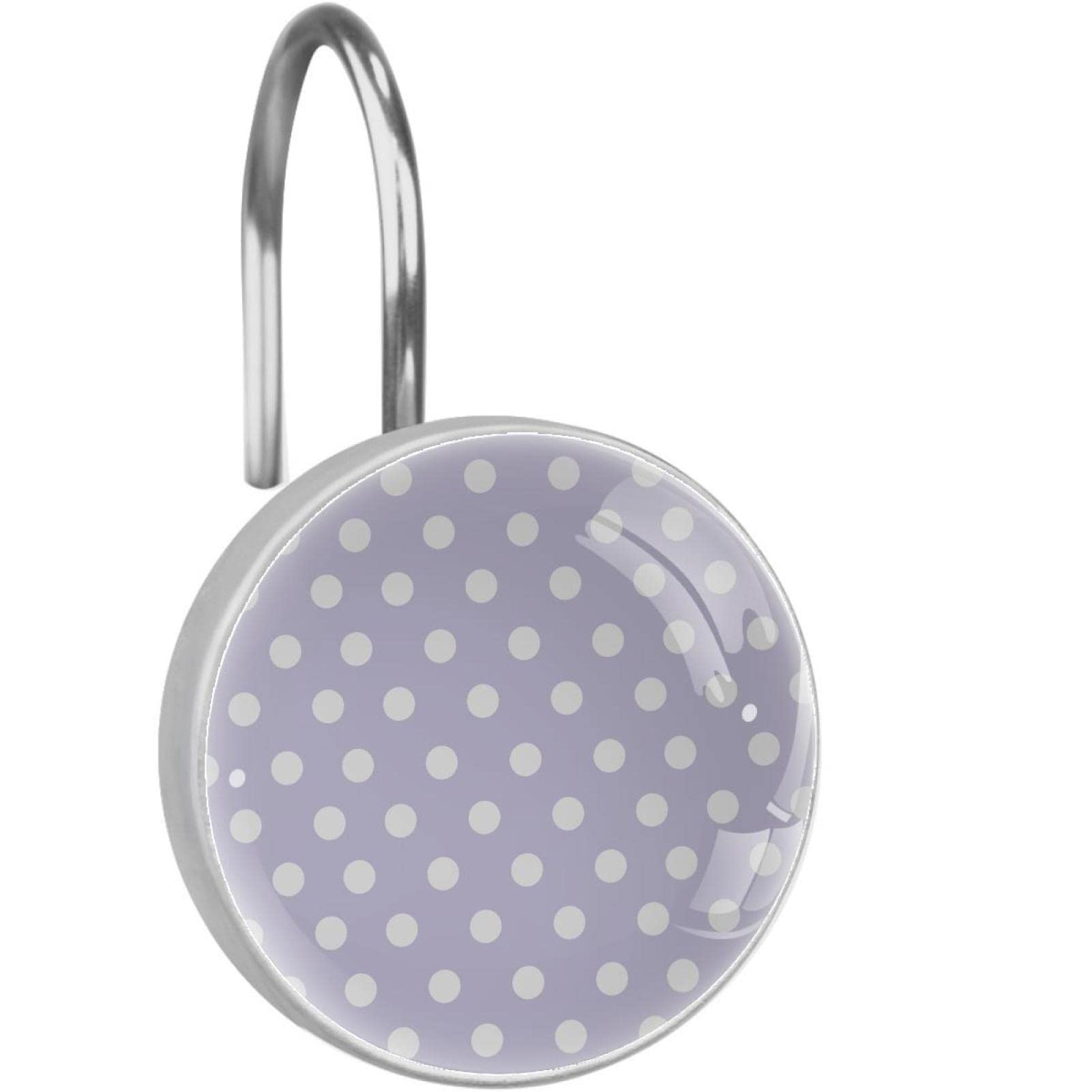 Crochets de rideau de douche en acier pour une salle de bain lilas relaxante