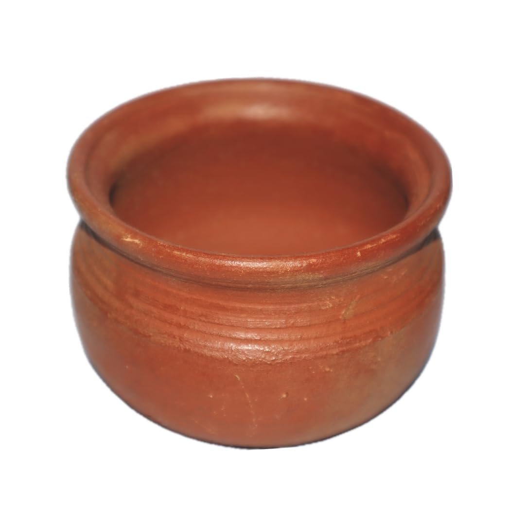 Mahiyash Handmade Natural Clay Curd Pot Dahi Handi/Dal Handi/Mitti Handi/Curd Bowl Without Lid