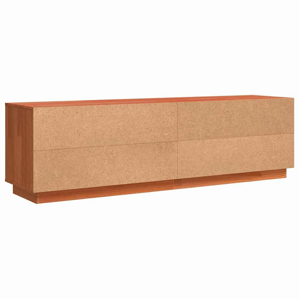 TV-Schrank Braun 156 x 37 x 45 cm Holzwerkstoff Lowboard mit 4 Türen Modernes Design & Robuste Oberfläche für Wohnzimmer Media-Center