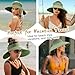 Women's Sun Visor Hats Wide Brim Straw Beach Hat Ponytail Hats for Women Foldable Floppy