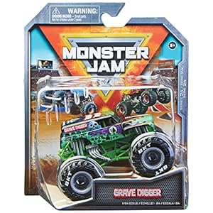Monster Jam, Official Earth Shaker Monster Truck, Die-Cast Vehicle, Show Time Series, 1:64 Scale