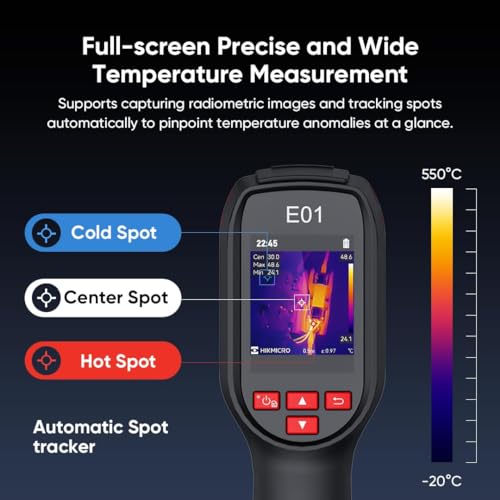 HIKMICRO E01 Handhållen Värmekamera med SuperIR och Laserpekare