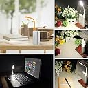 HOBITEQ Mini USB LED Light Lamp Adjustable Bendable Portable Reading Lamp for Laptop, Power Bank Notebook Keyboard Night Reading & Outdoor Work Energy-Saving Flexible LED Lamp-Pack of 4 gallery image