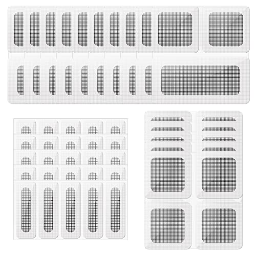 Senbos 20 Pcs Window Screen Repair Kit, Door And Window Screen Repair Tape For Covering Holes And Tears, Self Adhesive Mesh Screen Repair Patch Fiberglass Replacement Screens For Window Door Tent Net #TOP5