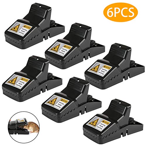 Preisvergleich Produktbild Hoteck Mausefalle, 6 Pack Mausefalle Schlagfalle Rattenfalle Köder,Hygienisch Wiederverwendbar Effektive Rattenfalle in Haus und Garten