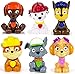 Kids Paw Patrol Mini Figures Set of 6 - Rocky, Zuma, Skye, Rubble, Marshall & Chase