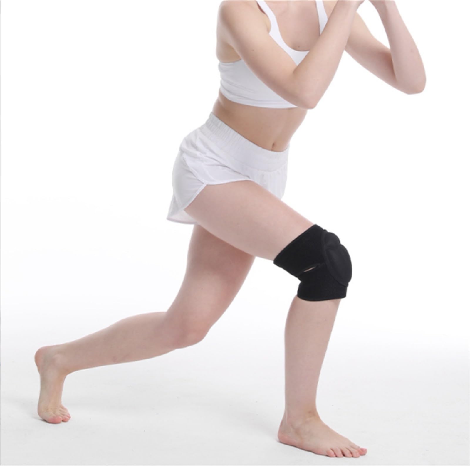 Knie Sleeve Knie Bandage Ein Paar Knieschützer, geeignet for Outdoor-Sport, Reinigung, Gartenarbeit Knieorthese Sport-Knieschoner(Black-Anti-slip,XL)