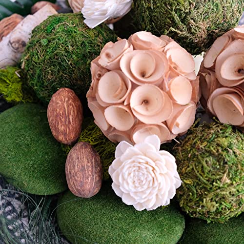 Cir Oases Decorative Balls For Bowls Assorted Spherical Natural Woven Twig Rattan Orbs Grapevine Ball For Vase Fillers Table Decor #TOP3