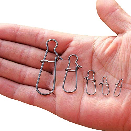 Fishing Snaps Duo Lock Snap Swivels 100pcs Stainless Steel Quick Change Lure Clips Swivels (#1 100pcs) - Image 5