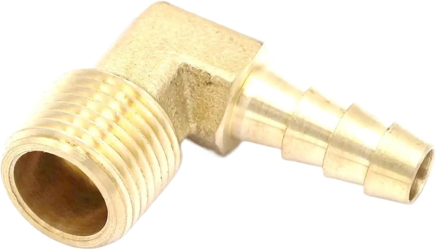 3/8" NPT Male x 5/16" Hose Barbed Tail Elbow Brass Fuel Fittings Connectors Adapters 229 PSI Plumbing Fittings