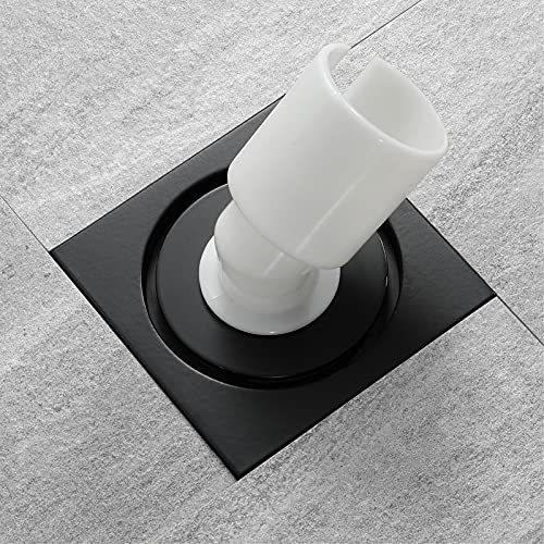 Siphon de sol carré 100x100 en laiton à grand débit d'évacuation