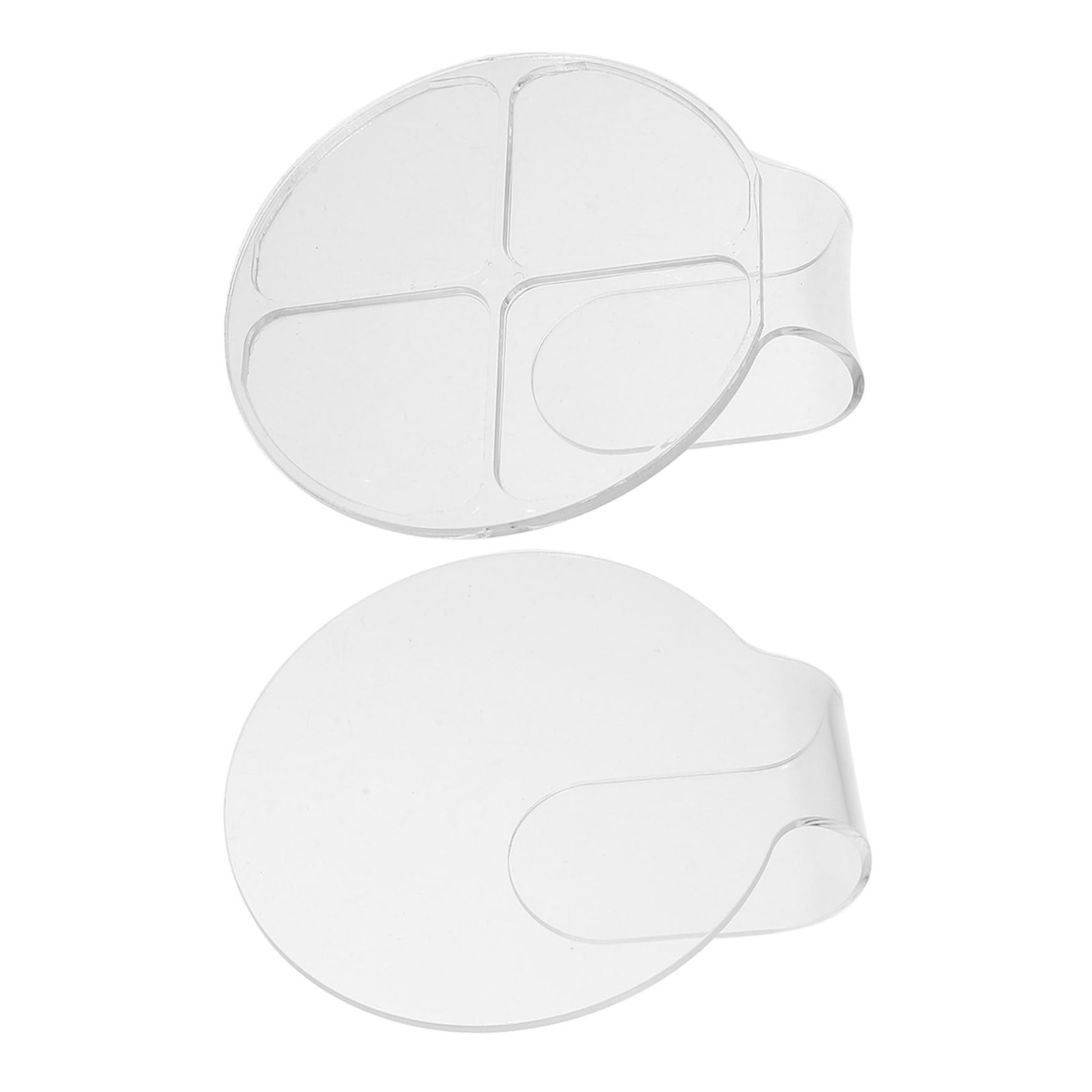 BELLIFFY 2pcs Makeup Palette Foundation Mixing Tray Blending Plate for Makeup Artist Nail Pallet Smooth Surface for Easy Mixing
