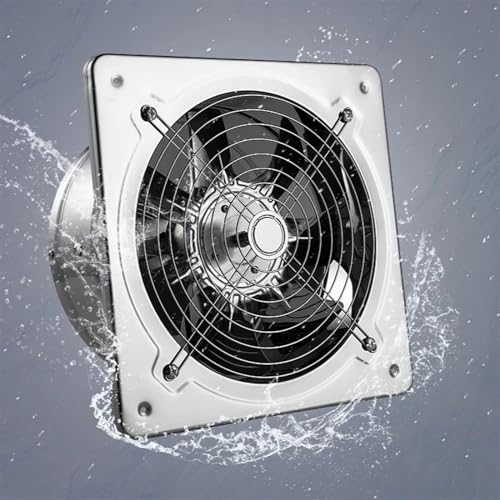 Ventilador extractor de ventilación 6''7'' para baño, cocina, pared y ventana, cuerpo de acero inoxidable miniatura 6