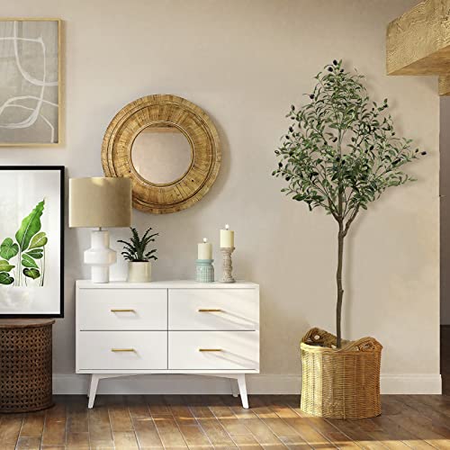 Kozoren 5Ft Artificial Olive Tree Fake Potted Olive Silk Tree With Planter Large Faux Olive Branches And Fruits Artificial Tree For Home Office Living Room Decor Porch Balcony #TOP3