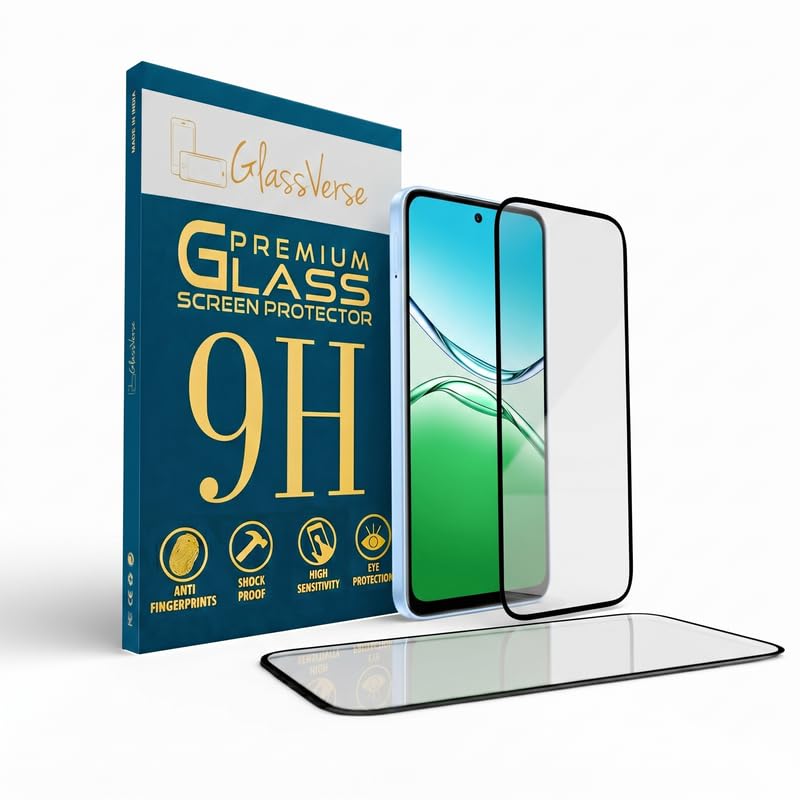 Image of GlassVerse PureView Tempered Glass for Oppo A5 Pro 5G | Crystal Clear, 9H Hardness Screen Protector, Edge to Edge, Case Friendly, Hassle-less Installation Kit Included. (Pack of 1)