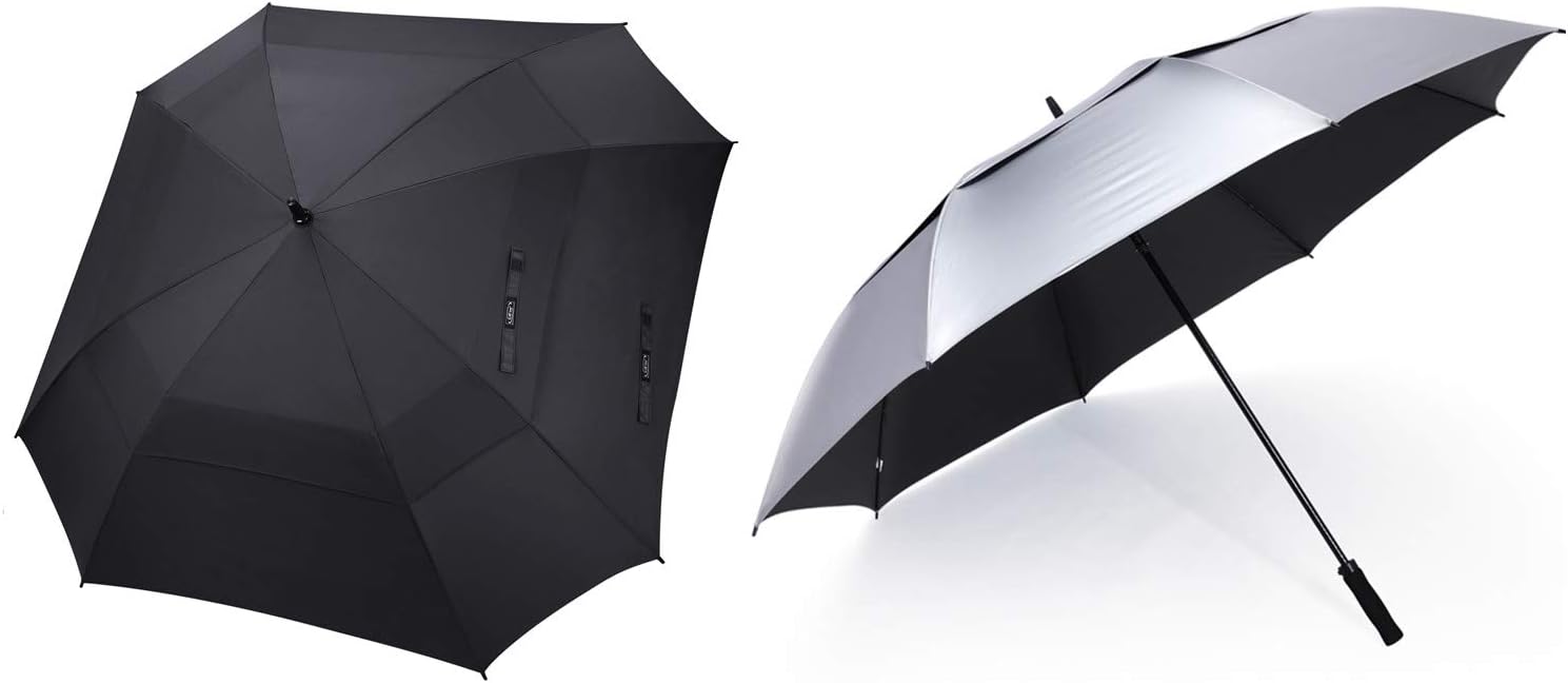 G4Free 68 inch Golf Umbrella and 72 Inch UV Golf Umbrella Double Canopy