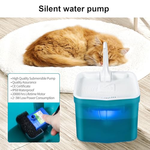 Fuente de agua para gatos ultra silenciosa 2L miniatura 5