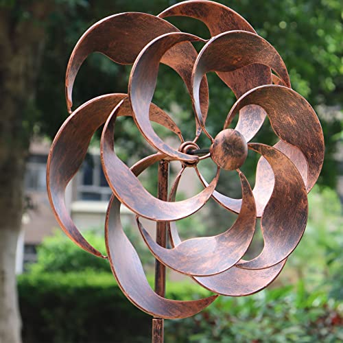 Lerfugi 21998 360 Degrees Metal Swivel Classical Wind Spinner Willow Leaves thumb #2