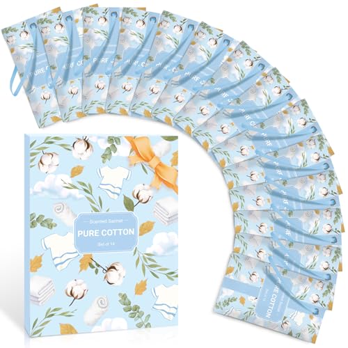Scent-Hi Sachet Parfumé Coton pour Tiroirs Placards, Chambre Armoire, Voitures (14 Sachets)