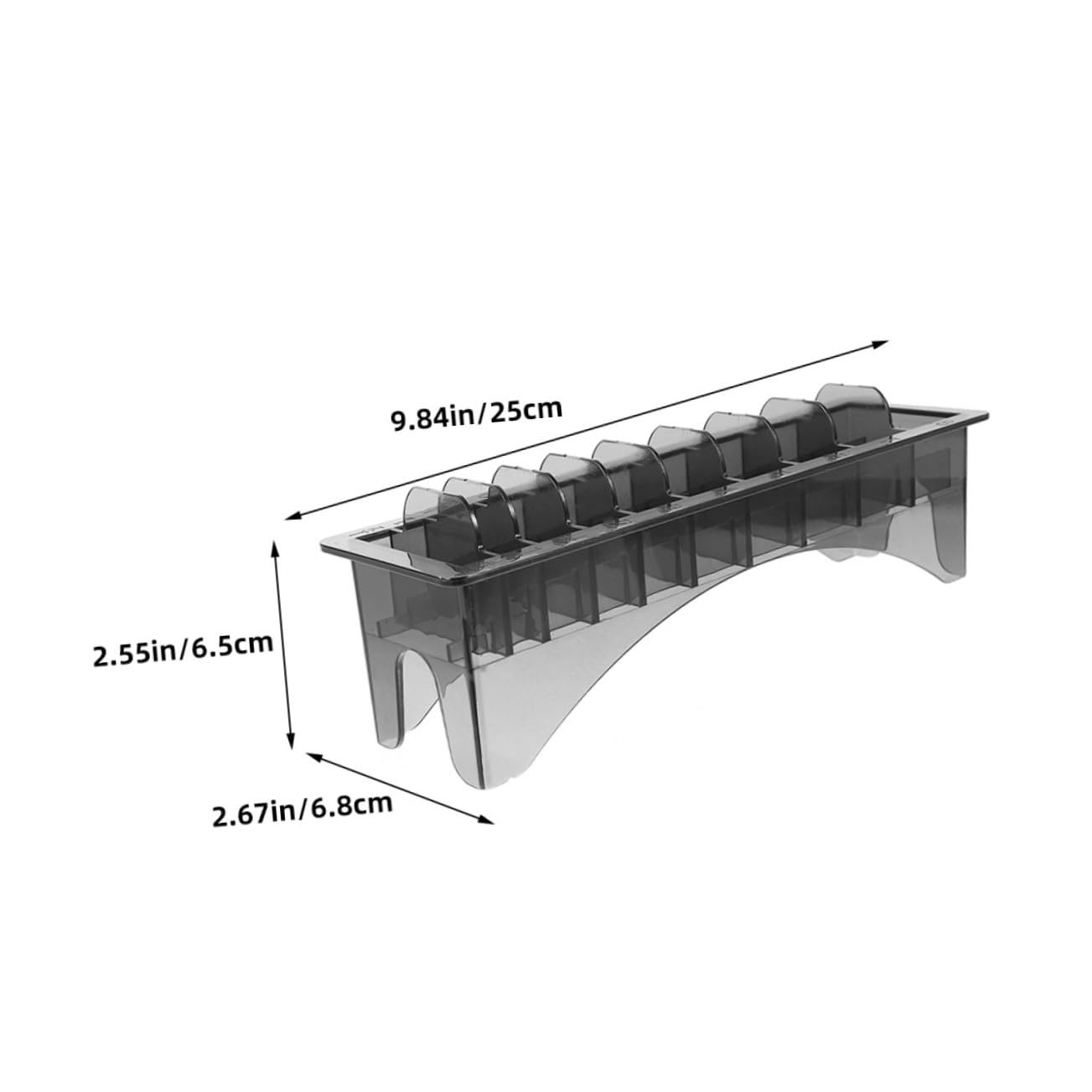 Ipetboom Clipper Guard Holder for Barbershop 2pcs Plastic Guide Comb Box Hair Clipper Caliper Stand Barber Accessory Case