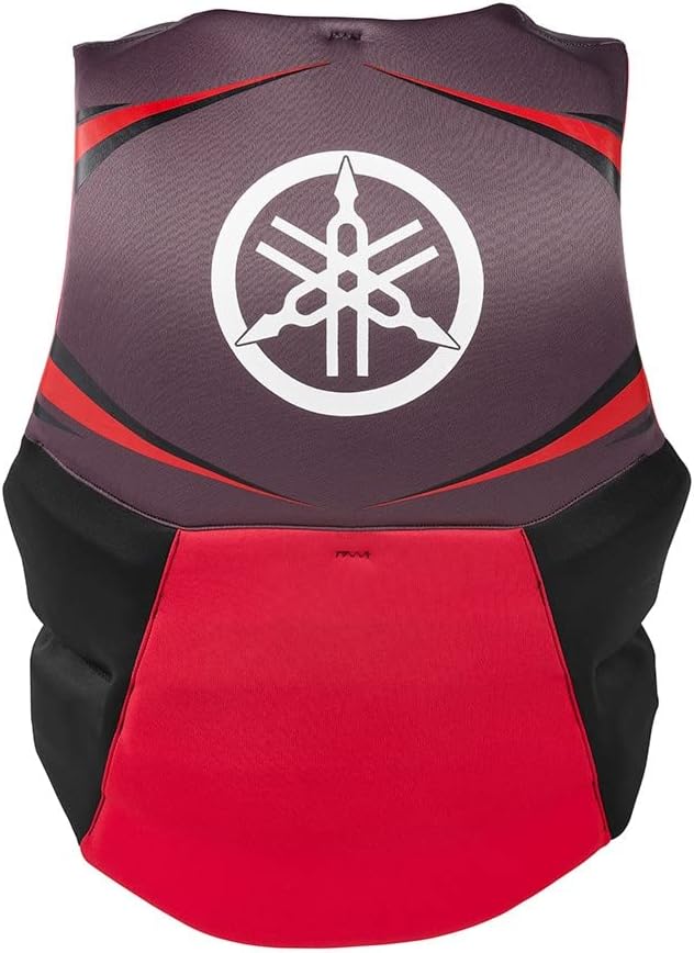 Yamaha Motor Corp. Men's Neoprene Two-Buckle PFD Life Jacket Vest (Large, Red/Black/White)