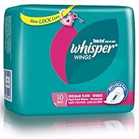 Whisper Regular Flow Wings Pads (Pack of 10)