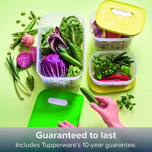 Tupperware FridgeSmart 3pc Starter Set - Includes 2x Small Deep (1.8L) and 1x Medium (1.8L) - Keeps Food Fresher For Longer - Secure Seal - Stackable for Easy Organisation - BPA Free - Tubs with Lid