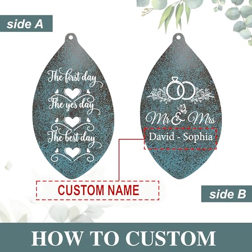 Image of ASTARIN Personalized 20th 50th Anniversary Wind Chime, Happy Anniversary Wedding Valentine's Day Gift for Wife Husband Men Women, Golden Keepsake Decorations for Parents Couples