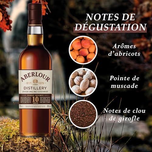Lot de Whisky Ecossais Single Malt THE GLENLIVET Founder's Reserve + ABERLOUR 10 ans Whisky Ecossais Single Malt - 40%, 70cl – vue 3