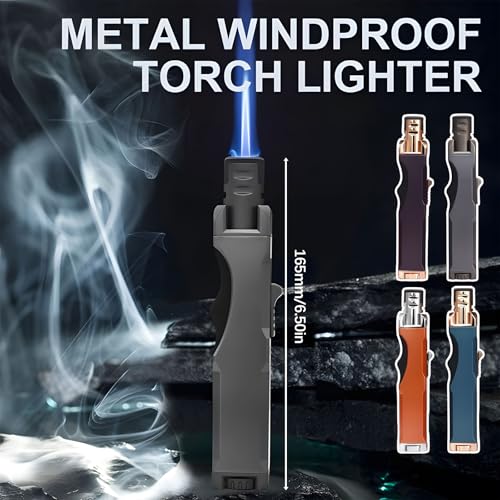 Encendedor antorcha metálico a prueba de viento miniatura 2