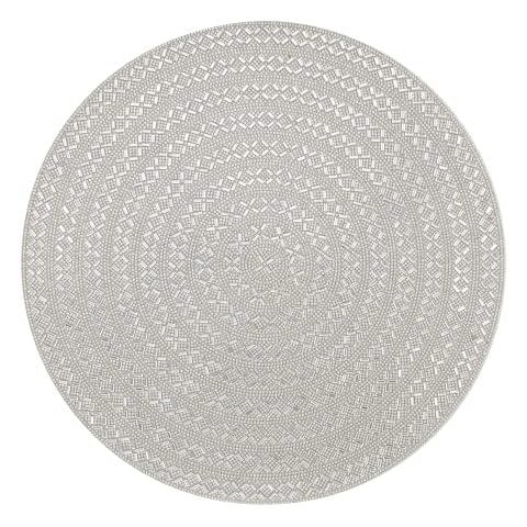 Madison Avenue Placemat, Glass Rhinestones in Dazzling X Pattern, Heat Resistant, for Formal Dining Table Settings, Events, Weddings, Silver, 15", Sold Individually Cover