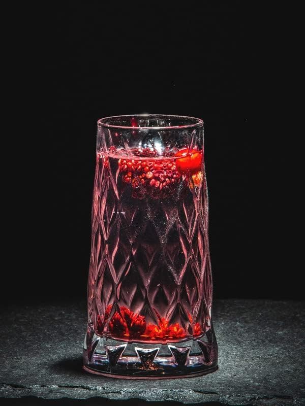 Image of Premium Juice Glasses 450 ML Drinking Glasses, Highball Lead-Free Glasses, Tumblers for Water, Juice, Beer, Cocktail and Mixed Drinks - 6 Pieces, Transparent (TR-03, 6 Count)