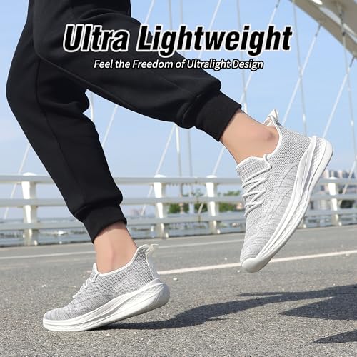 Image of VAMJAM Men's Running Shoes Slip On Walking Shoes Non Slip Lightweight Workout Breathable Gym Sneakers Fashion Mesh Sneakers