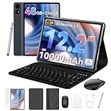 2026 upgrated 12 inch Tablet, Android 16 Tablet with Keyboard, 2K UHD Display for High-Res Gaming/Art/Productivity,with Wideline, 24GB+256GB+2TB, 5G WiFi/Octa-Core/10000mAh/GMS/GPS-4-year Warranty