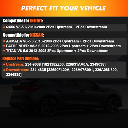 Sensores de Oxígeno para Nissan Armada y Infiniti QX56 V8 miniatura 2