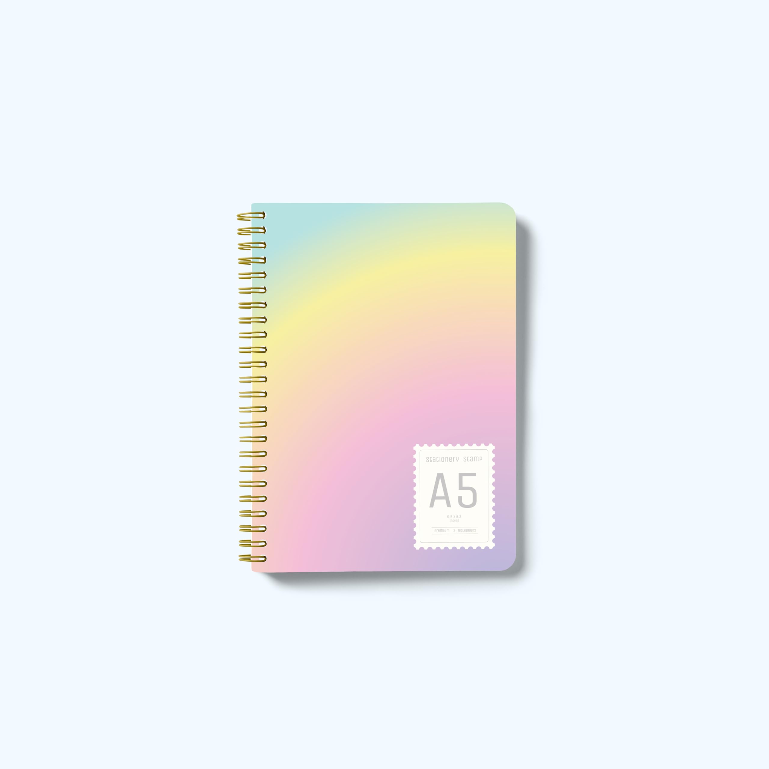 Fun Lines Premium A5 notebooks I 80 GSM I 180 pages I 300 GSM Cover I Spiral/Wirebound (Spectrum, Single Line Ruled) 1