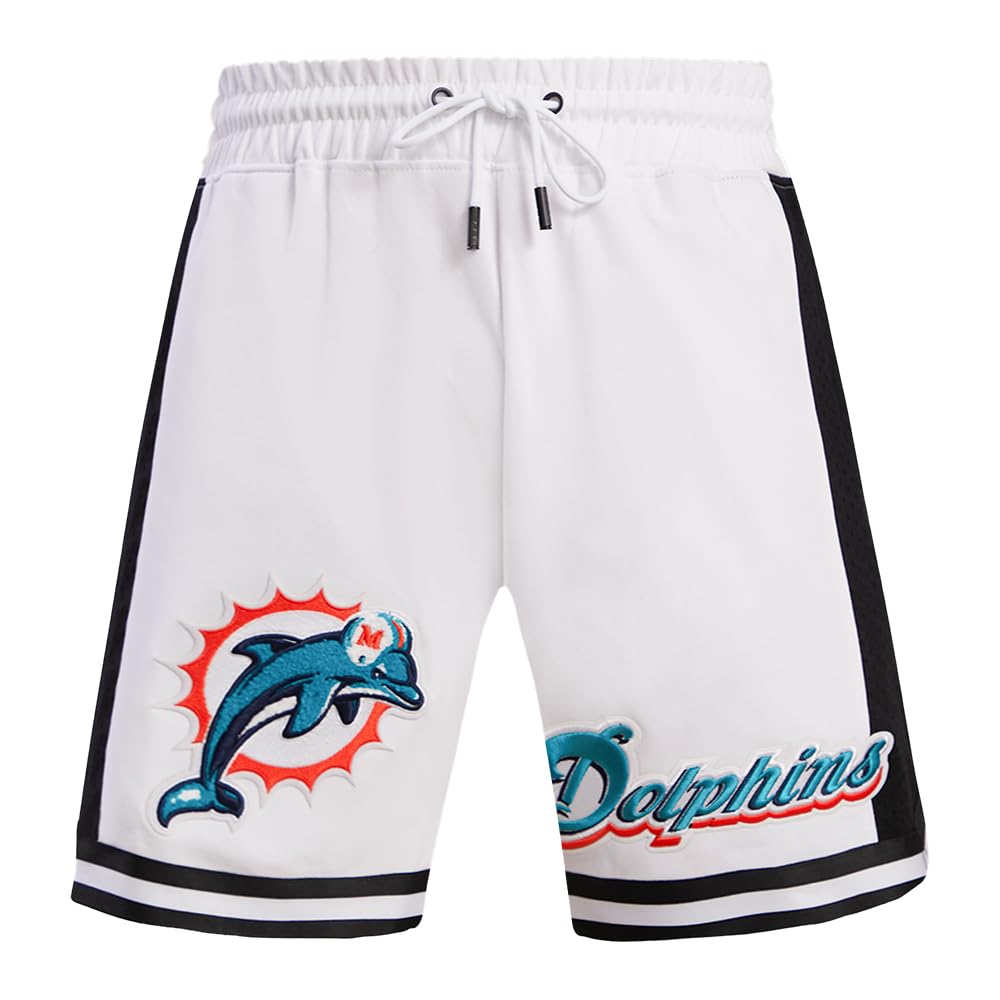 Pro Standard Mens NFL Miami Dolphins Retro Classics Athletic Short White/Black XL