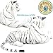 TigerHart Timurova The White Tiger - 42 Inch Long (Tail Measurement Not Included) Big Stuffed Animal Plush Cat