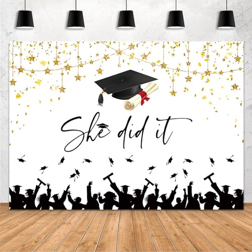 Bannière de diplôme fille 2,1x1,5m, fond photo de fête et accessoire de studio photo