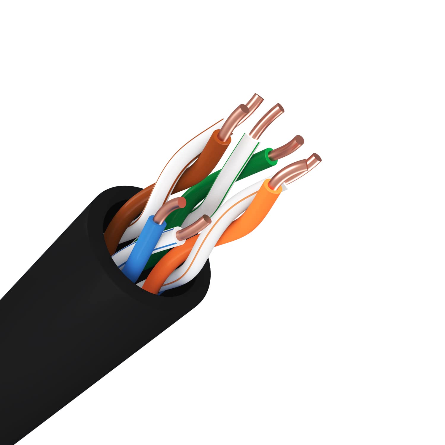 Buy Cat6(e) Cable 23AWG Solid Bare Copper Bulk Raw 600MHz 1000